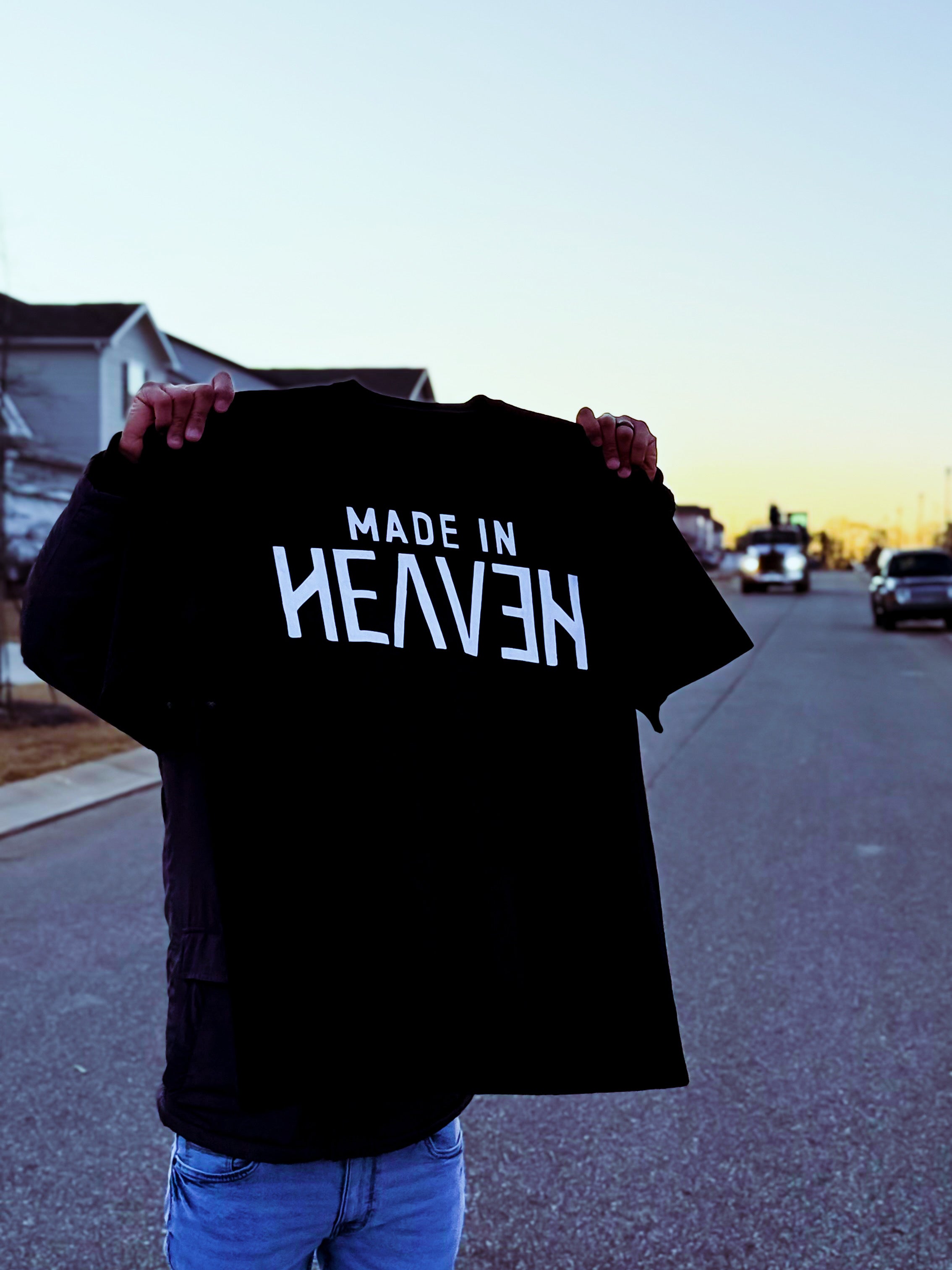 Made in Heaven - Black - oversized heavyweight Tshirt