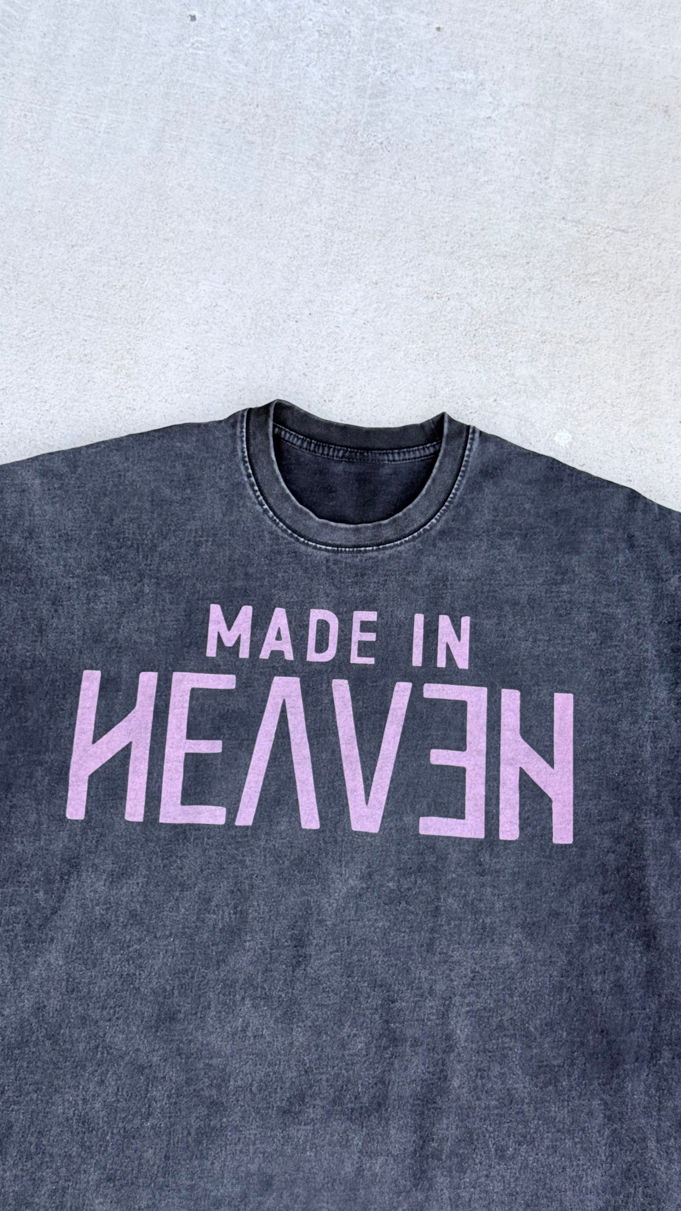 Made in Heaven oversized heavyweight Distressed washed - pink