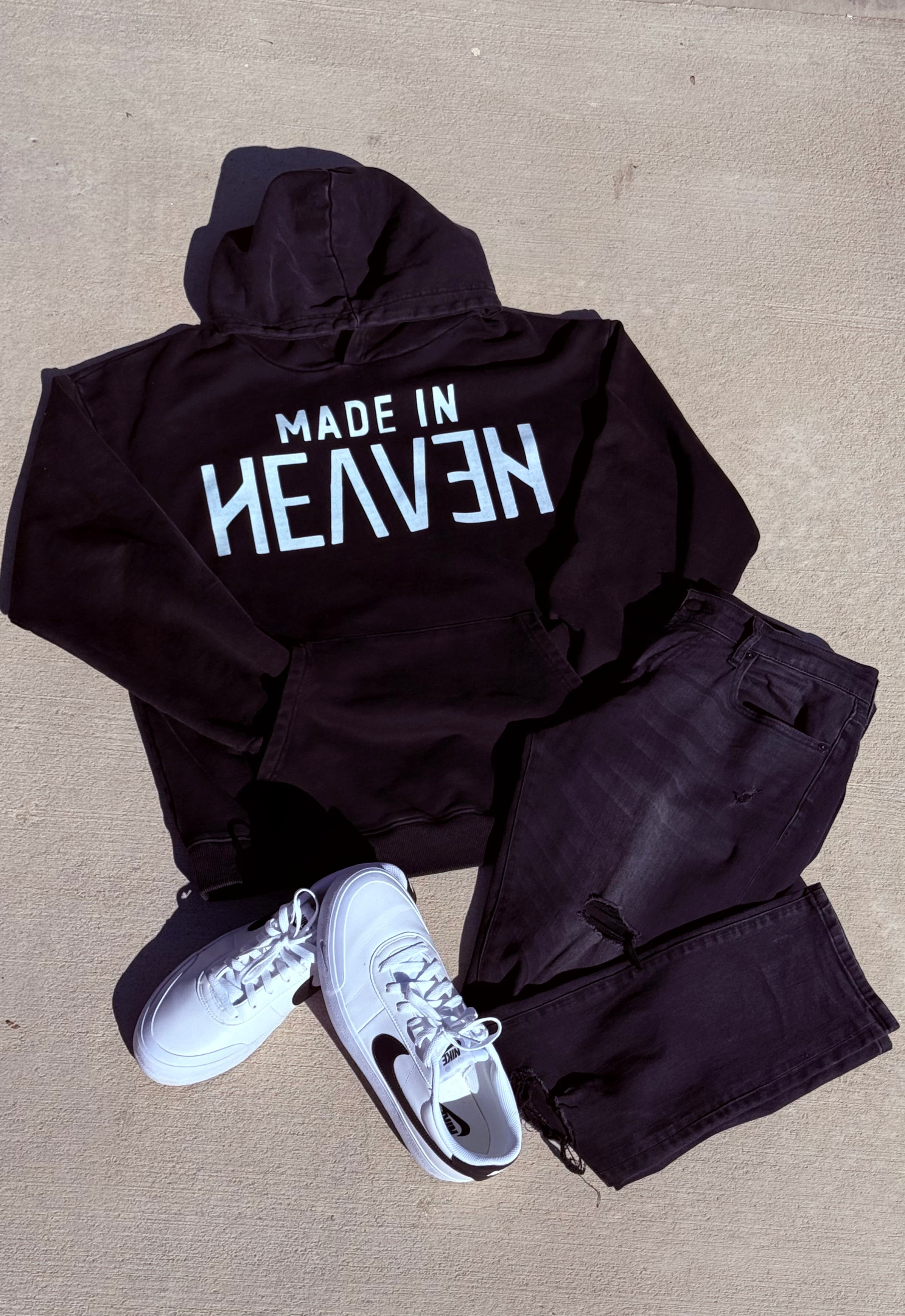 Made in Heaven Oversized Hoodie - Distressed