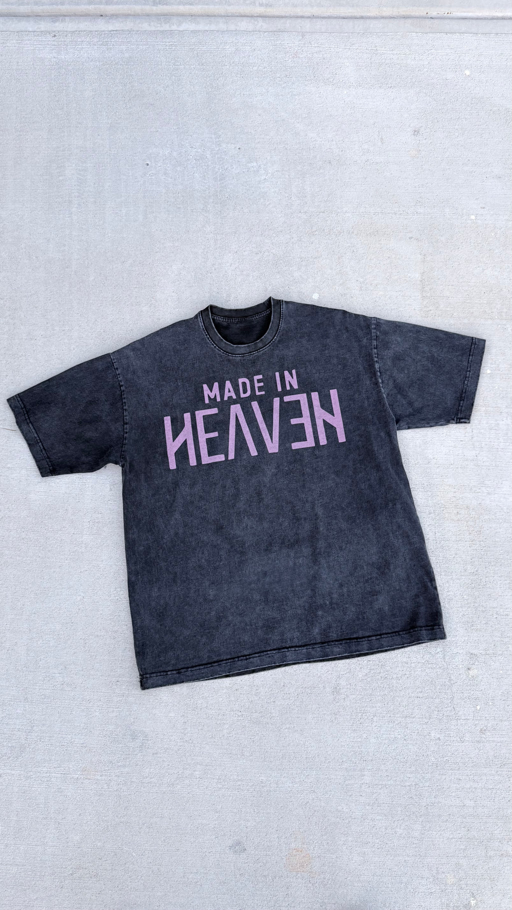 Made in Heaven oversized heavyweight Distressed washed - pink